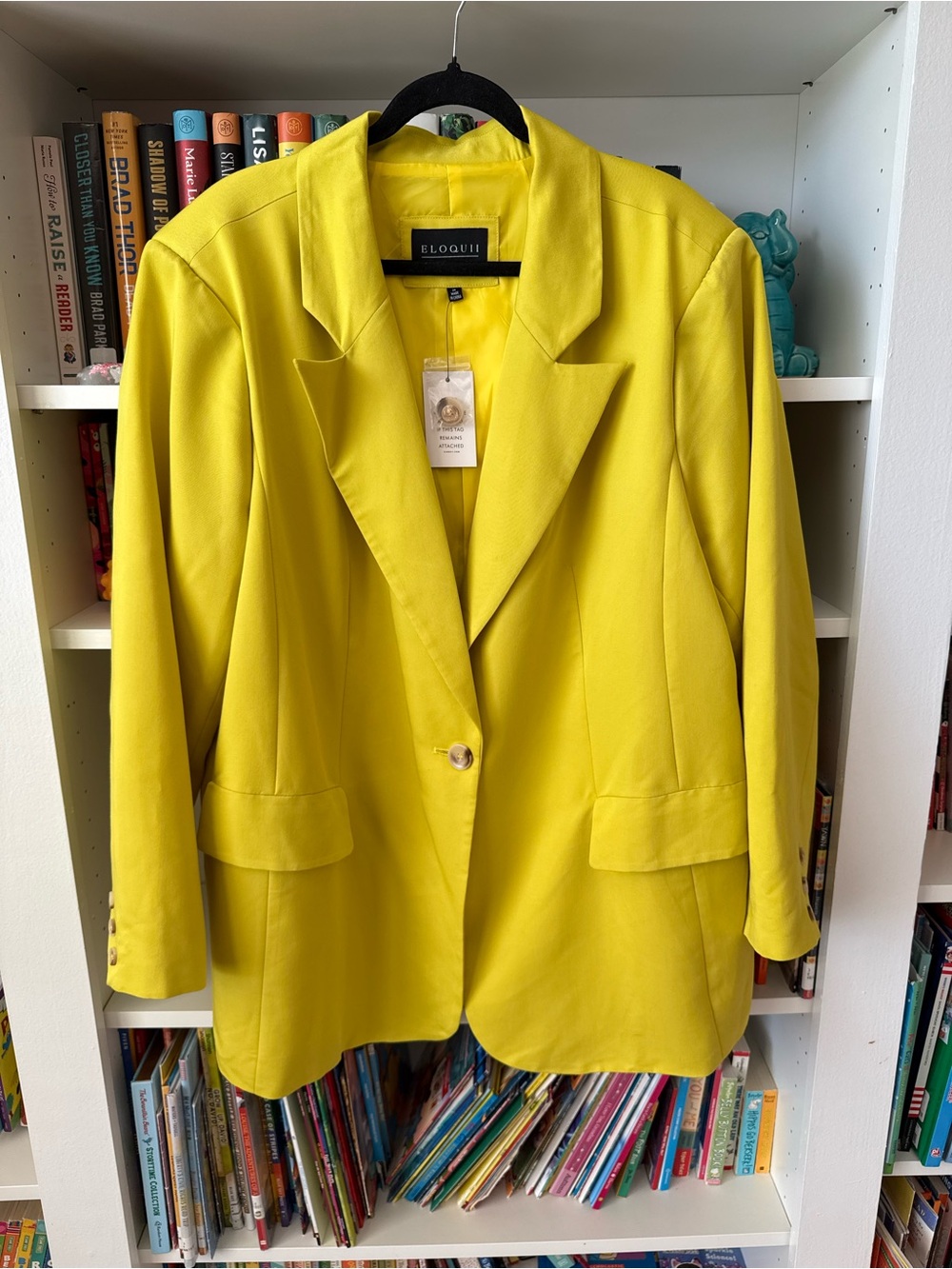 NWT Eloquii Yellow Single Button Tailored Blazer Plus Size 24